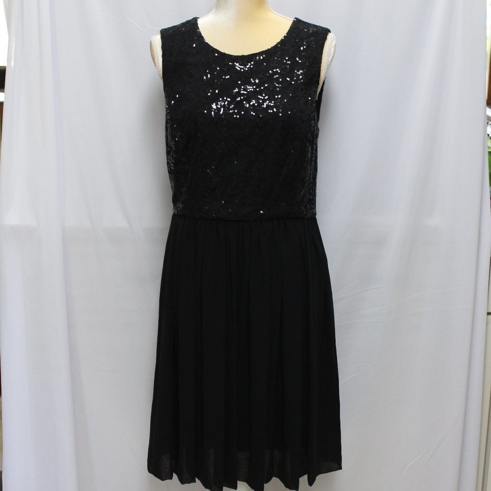 MAX & CLEO Black Sequin Lucy Dress